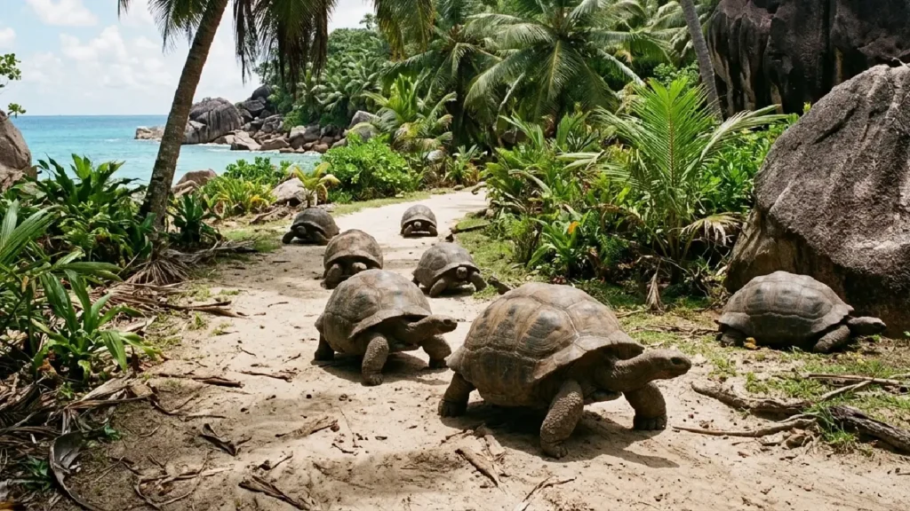 Scenic view of Saint Anne Island near Mahé, Seychelles